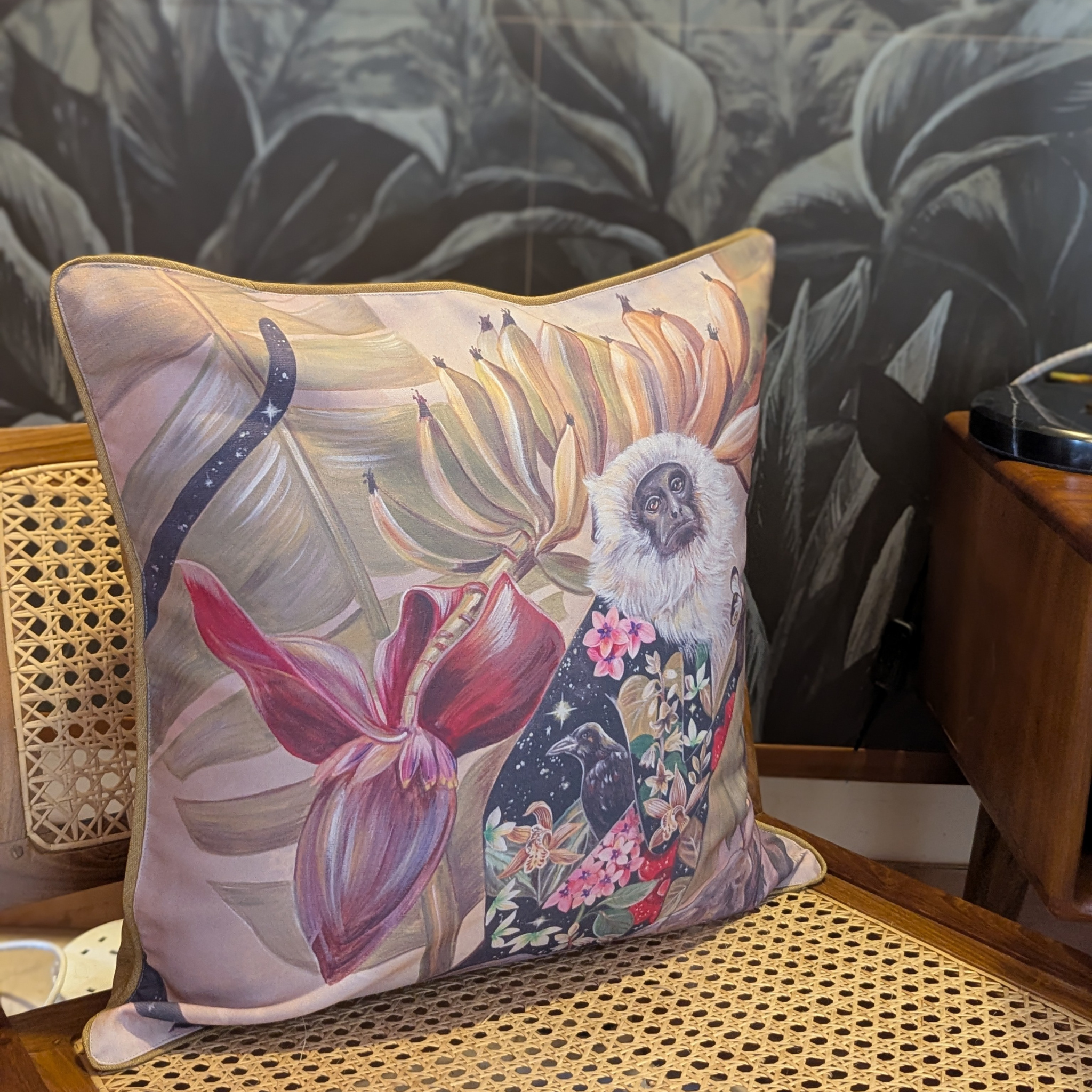 Magical Grey Langur Cushion Cover